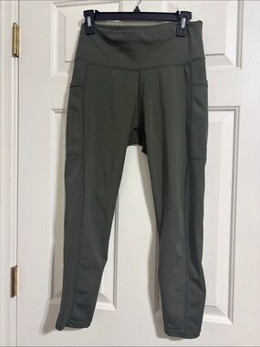 Level Up Active High-Rise Olive Green Performance Leggings